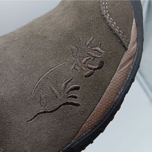 NWT THERAFIT Aspen Taupe Leather Upper Slide-on Clogs Size 7.5 - Picture 8 of 15